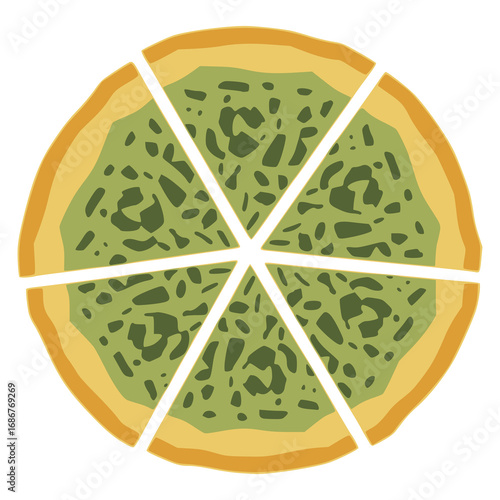 Soparnik Croatian Filled Flatbread food flat color vector illustration template design