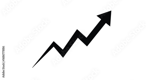 Upward trending graph symbolizing growth and success