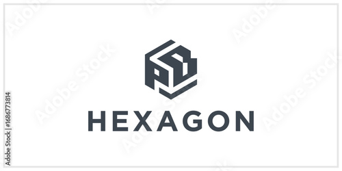 PB hexagon logo design inspiration
