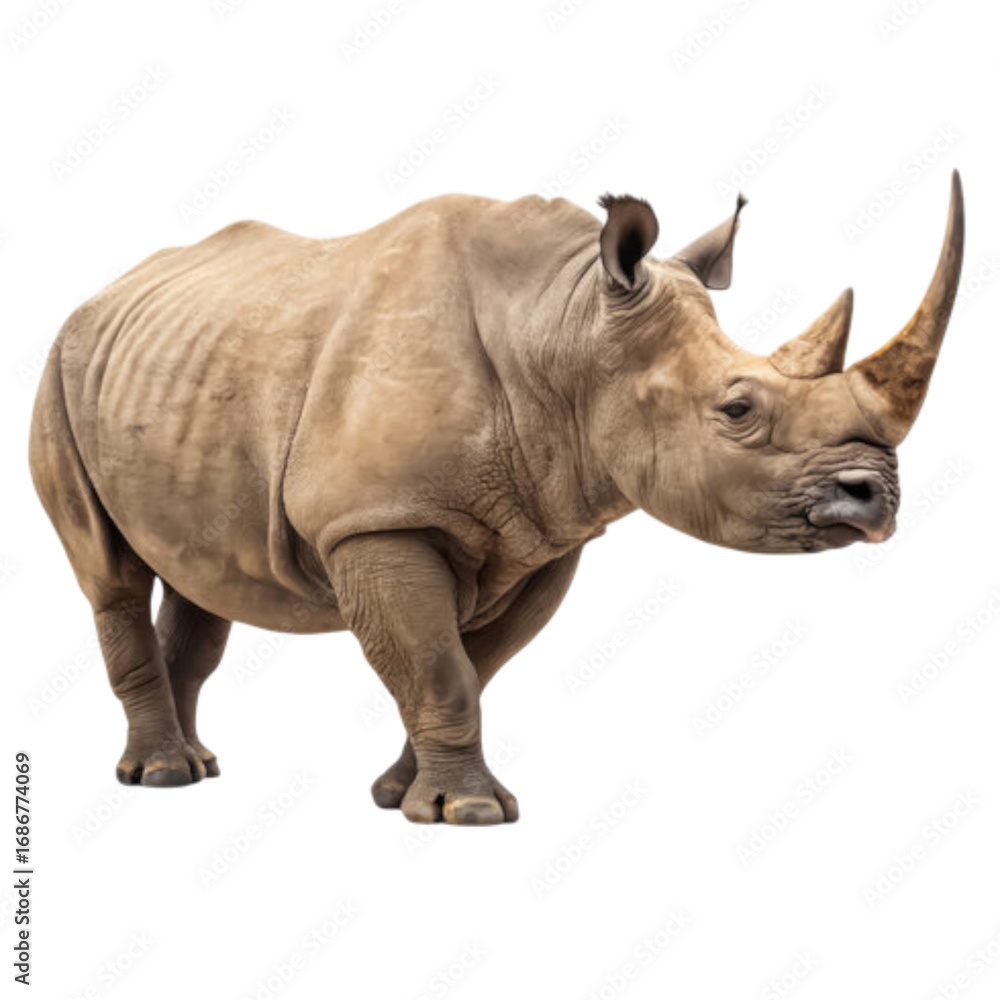 Obraz premium rhino isolated on white background