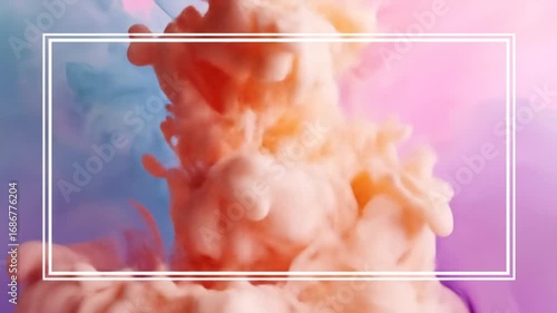 Delicate watercolor wash design with soft pastel colors and a framed aesthetic.