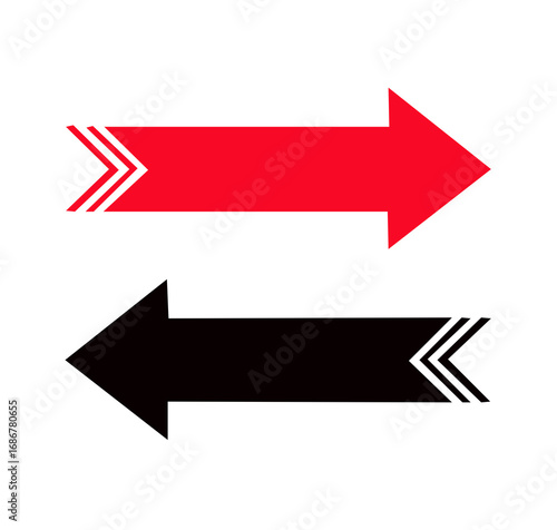 two arrows symbol pointing opposite direction on white background Free Download two arrows symbol pointing opposite direction on white background - GFXLoad