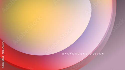 Abstract gradient shapes blend, creating smooth color transitions. Background features warm, cool hues against dark space.