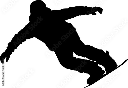 Snowboarder Silhouette Vector Illustration
