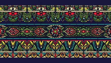 Vibrant ethnic border design