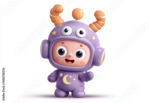 Baby in monster costume (purple)
