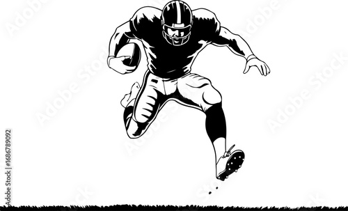 American Football  Players, Sports Art, Team Vector Bundle
