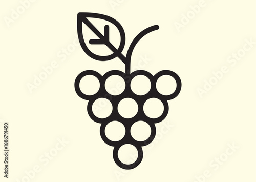 Grape Line art Vector design