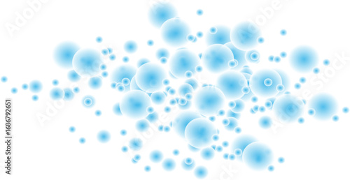 Vector art of blue abstract sphere cluster