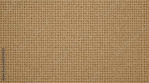 Close-up textured background of woven burlap fabric with a natural beige color vector illustration.