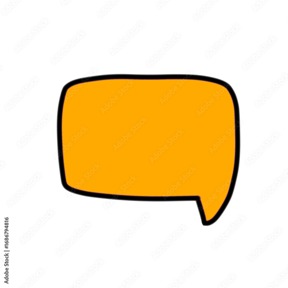 Naklejka premium yellow speech bubble