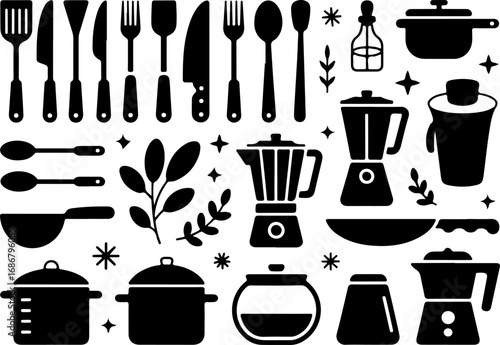 Silhouette Kitchen Utensils and Cookware Set
