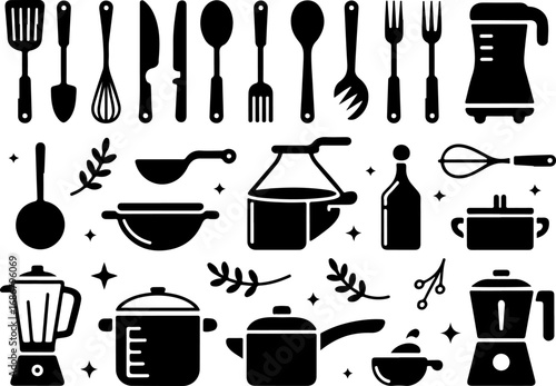 Silhouette Kitchen Utensils and Cookware Set