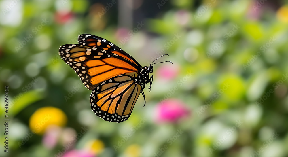 Fototapeta premium butterfly on flower