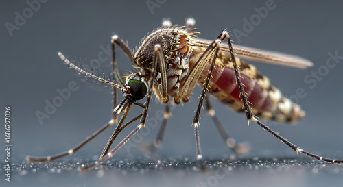Wallpaper Mural mosquito sucking blood extreme closeup Torontodigital.ca