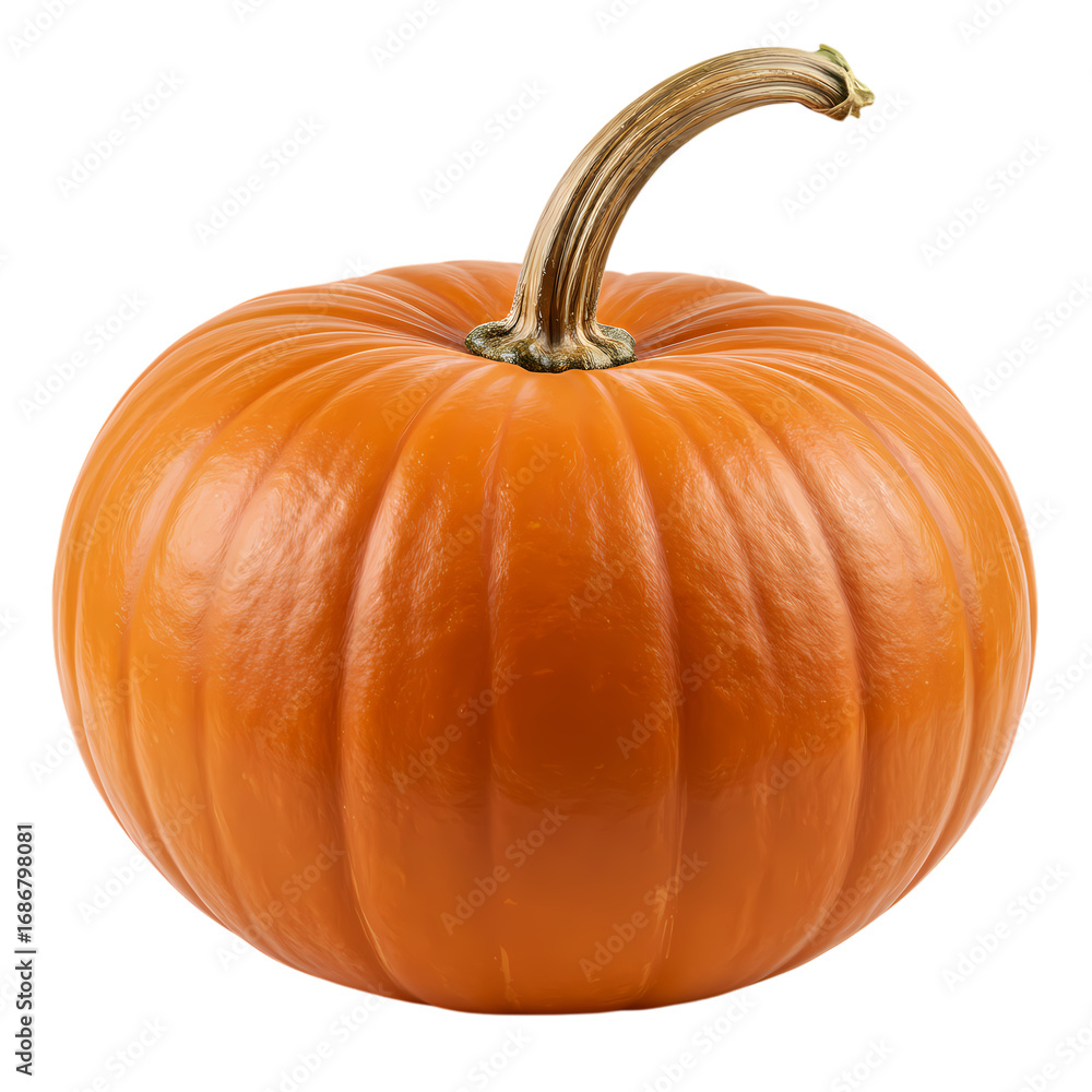 Obraz premium Perfect Pumpkin: Vibrant Autumn Squash for Fall Recipes and Decorations