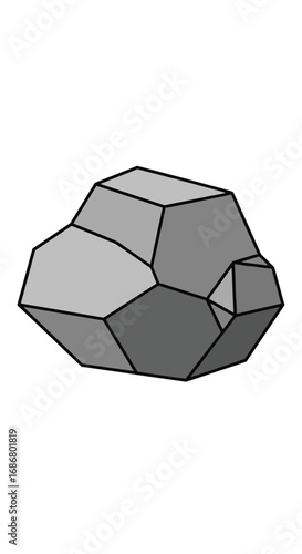 A close up view of the multifaceted geometry of an unidentified mineral formation showing complex crystal structures