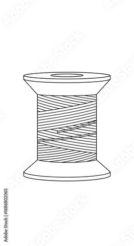 Classic spool of thread for sewing and crafting projects a versatile material for various applications