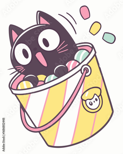 cat with a cake