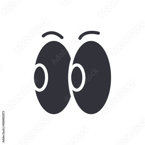 Whimsical Gaze Illustration Two Cartoon Eyes Expressing Curiosity And Observation