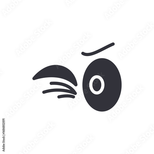 Stylized Bird Profile With Pouting Expression Expressing Disappointment And Disapproval