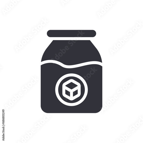 Stylized Container Icon With Abstract Cubical Symbol For Various Digital Platforms