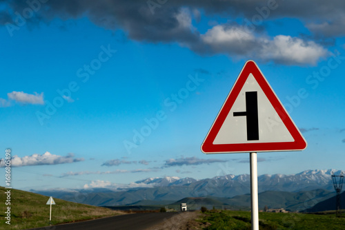 road sign on the road