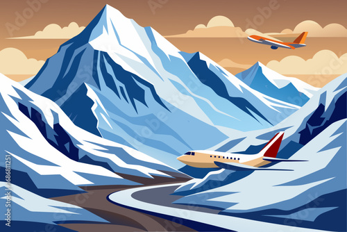 mountain landscape with mountains