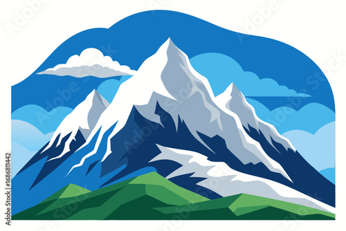 mountain landscape vector illustration