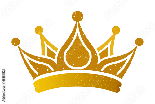 golden crown isolated on white