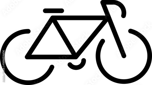 simple bike icon sign stroke