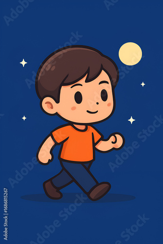 boy on the moon