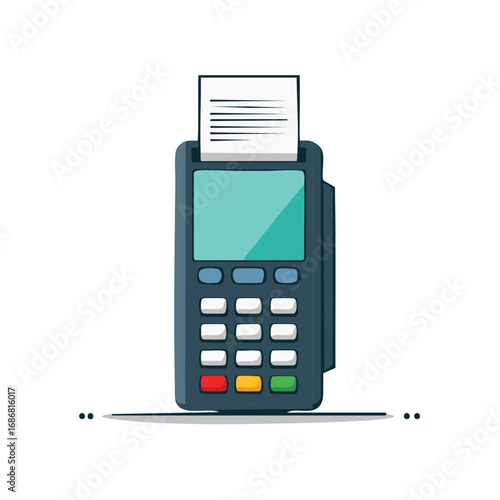 Point of sale payment terminal device with receipt for financial transactions