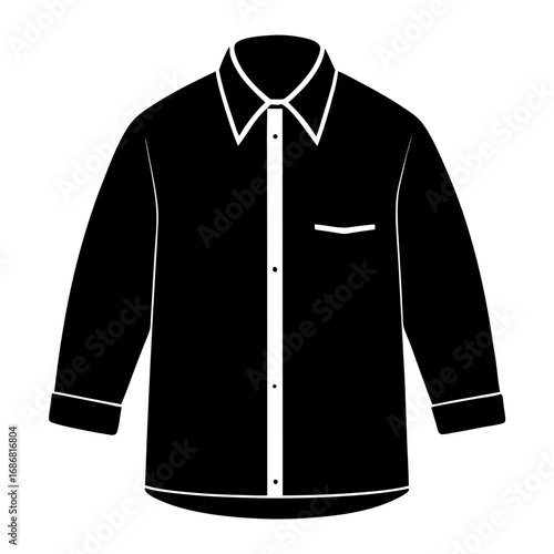 Oversized Shirt Silhouette Vector