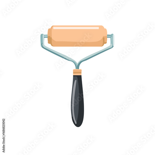 Vibrant Cartoon Style Paint Roller for DIY Home Improvement Projects