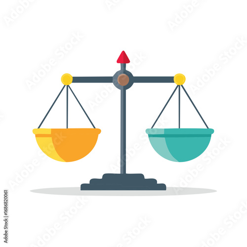Illustration of a Balance Scale for Legal, Justice, or Fairness Concepts