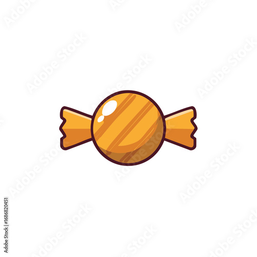 Wrapped Hard Candy Illustration Festive Sweet Treat For Celebrations and Party Favors on a White Background