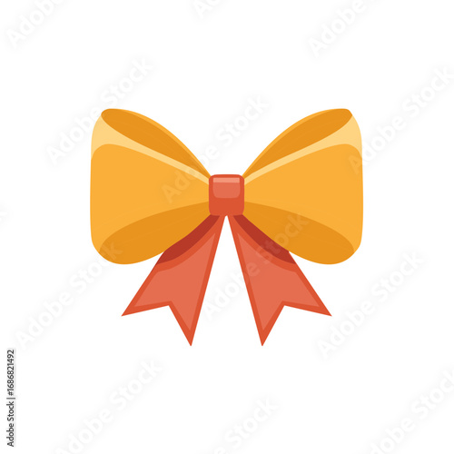 Stylish Yellow Ribbon Bow Decoration for Celebration Gifts and Holiday Wrapping