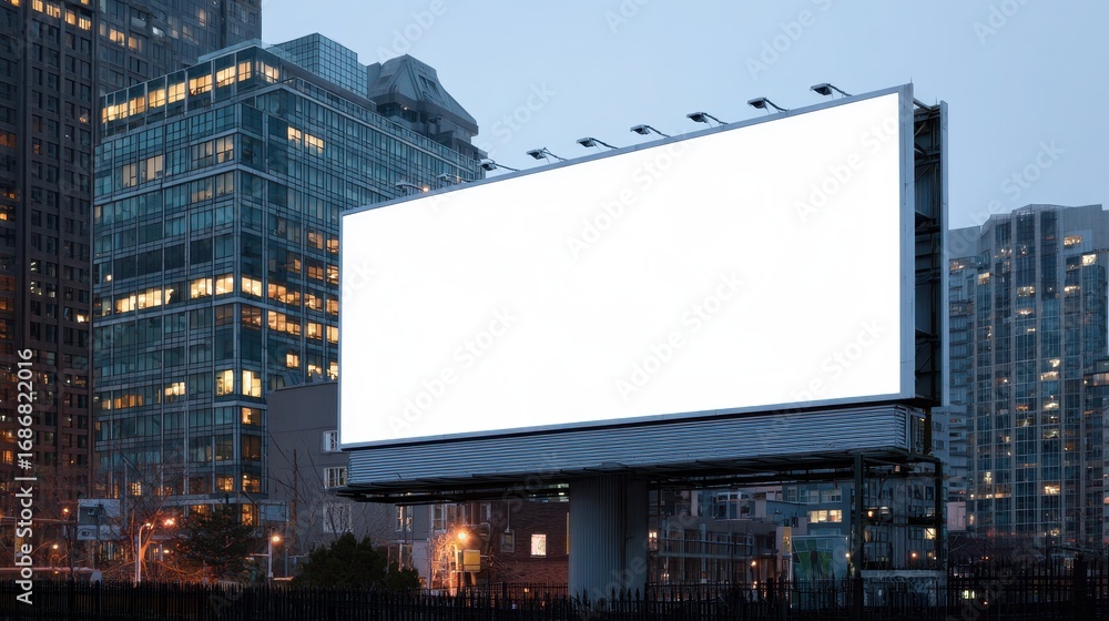 Naklejka premium Blank Scoreboard. Electronic Billboard for Urban Advertising Signs