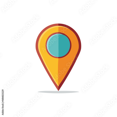 Vibrant Location Pin Icon Indicates Destination or Position on a Map Free Download Vibrant Location Pin Icon Indicates Destination or Position on a Map - GFXLoad