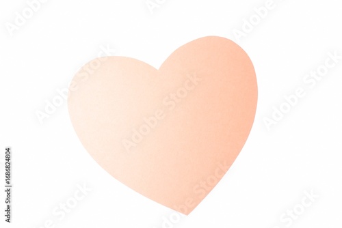 Red heart on white background. Blurred background. Symbol of love