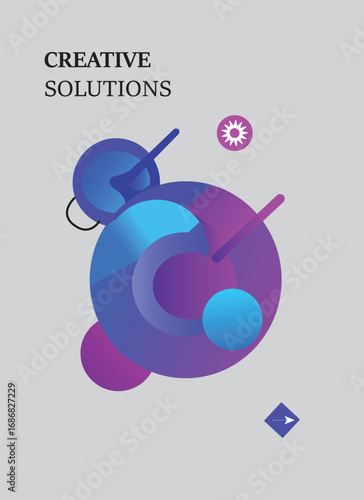Creative Solutions Abstract Geometric Gradient Design