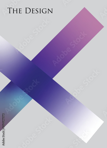 Modern Abstract Gradient Intersecting Shapes with 