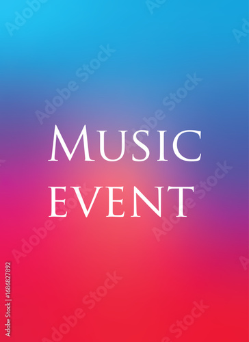 Vibrant Music Event Banner with Gradient Background