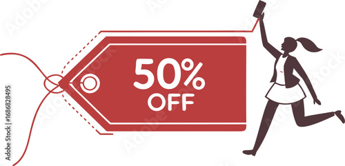 Black Friday discount tag isolated. Vector price and offer tag isolated on transparent background