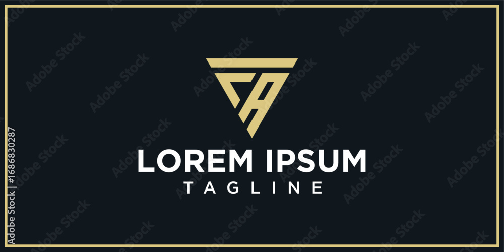 Obraz premium fa triangle logo design