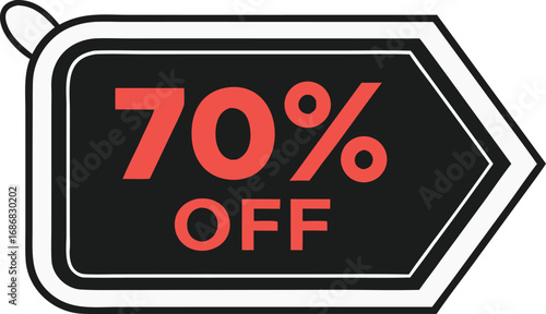 Black Friday discount tag isolated. Vector price and offer tag isolated on transparent background