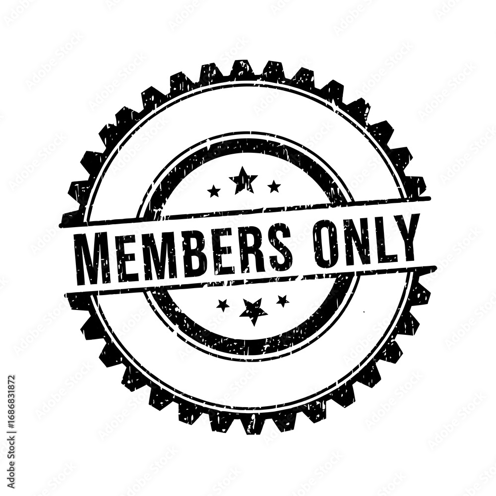 Fototapeta premium grunge rubber stamp with the text Members Only