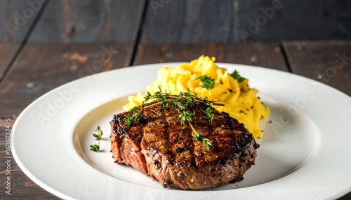 Grilled steak and cheesy pasta