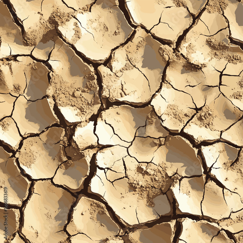 High-contrast cracked dry earth texture showing detailed drought patterns